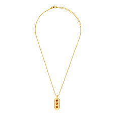 Citrine Triple Stone Rectangle Pendant in 925 Silver