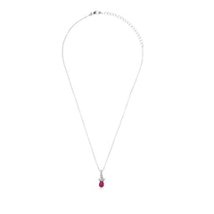 Minimal Pink Drop Necklace