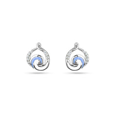 Gold and diamond earrings on a white background