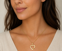 Evergreen Sunshine Heart Necklace