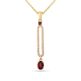 Crimson Edge Garnet Necklace