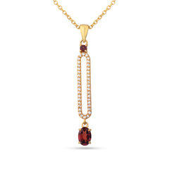 Crimson Edge Garnet Necklace