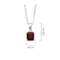 Crimson Solitaire Necklace