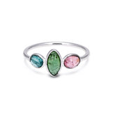 Iris Bloom Tourmaline Ring in 925 Silver