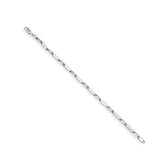Silver chain on a white background