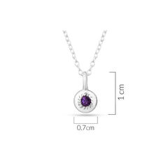Minimal Amethyst Pendant Necklace