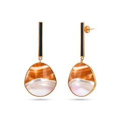 Mother Of Pearl Shell 925 Silver Earring