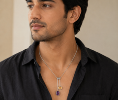 Purple Yellow Celestial Necklace