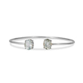 Oval Aqua 925 Silver Bracelet
