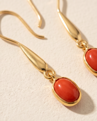 Peach Coral Earrings