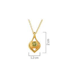Pear Peridot Necklace