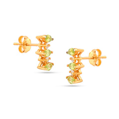 Mini Peridot Silver Earrings