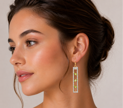Peridot Prism Earrings