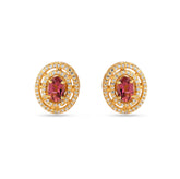 Vibrant Pink Tourmaline Earrings