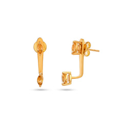 Linear Citrine Earrings