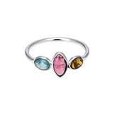 Pop of Colour Tourmaline Ring in 925 Silver
