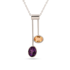 Purple Yellow Celestial Necklace