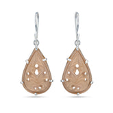 Rosy Carved Earrings