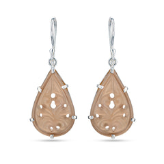 Rosy Carved Earrings