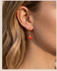 Scarlet Coral Earrings