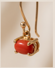 Scarlet Coral Earrings