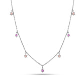Star Enamel Charm 925 Silver Necklace For Kids