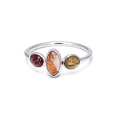 Sunset Sorbet Tourmaline Ring in 925 Silver
