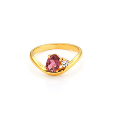 Sweet Blush Pink Tourmaline Ring in 925 Silver