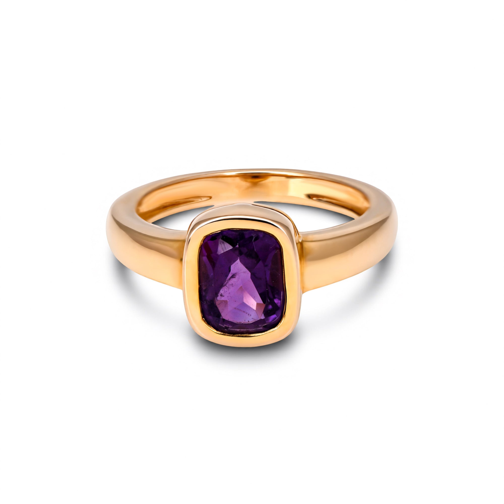 Velvet Cushion Amethyst Ring in 925 Sterling Silver