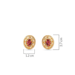 Vibrant Pink Tourmaline Earrings