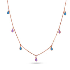 Drop Enamel Charm Necklace