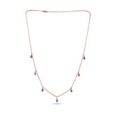 Drop Enamel Charm Necklace