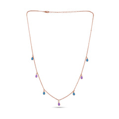 Drop Enamel Charm Necklace