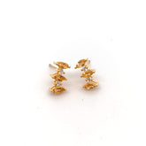 Citrine Stones Silver Earrings