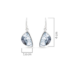 White Fern Earrings