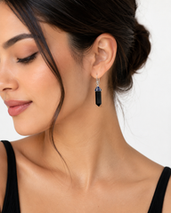 Black Onyx 925 Silver Earrings