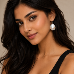 Mother Of Pearl Silver Earrings