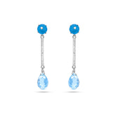 Blue Topaz Stone Earrings