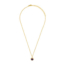 925 Sterling Silver Gold-Plated Vintage Amethyst Pendant Necklace