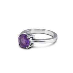 Regal Amethyst Ring in 925 Silver