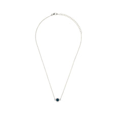 Round Neon Apatite Minimal 925 Silver Necklace