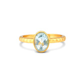 Calming Aquamarine Ring In 925 Silver