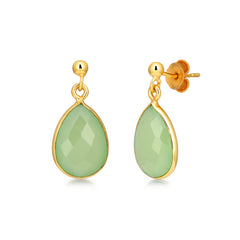 Serene Chalcedony Earrings in 925 Silver