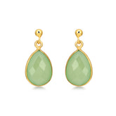 Serene Chalcedony Earrings in 925 Silver