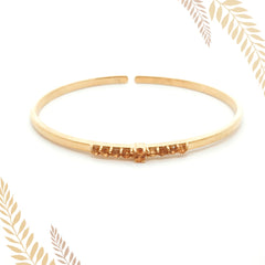 Round Citrine Silver Bracelet