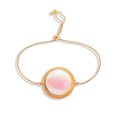 Round Shell 925 Silver Bracelet