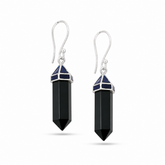 Black Onyx 925 Silver Earrings