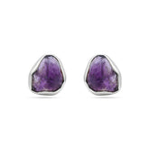 Rough Amethyst 925 Silver Studs