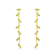 Marquiese Peridot Silver Earring