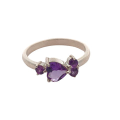 Amethyst Stone Silver Ring